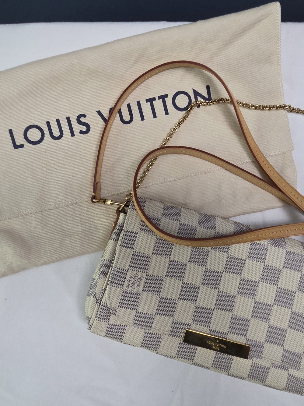 Louis Vuitton Favorite MM Damier Azur Crossbody Bag